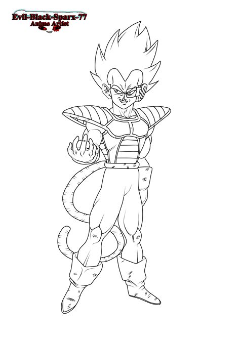 Vegeta Scouter Lineart By Evil Black Sparx On Deviantart