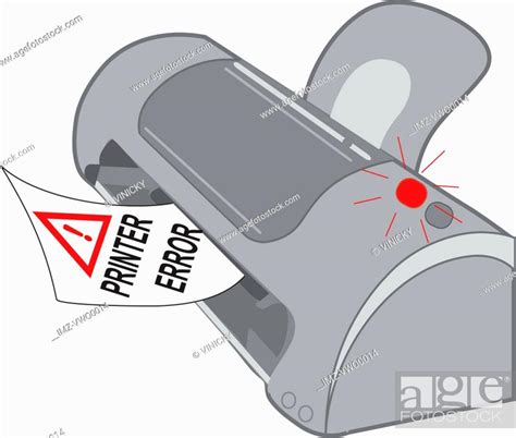 A printer with a printer error, Stock Photo, Picture And Royalty Free ...
