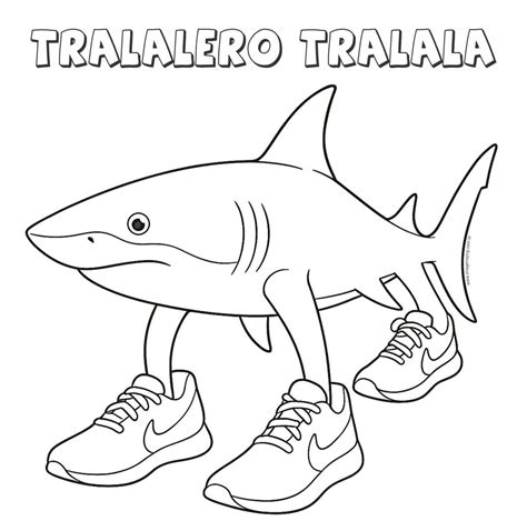 Tralalero Tralala Para Colorir - 6