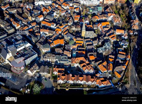 Aerial View Evang St Georgs Church Picturesque Old Town Hattingen