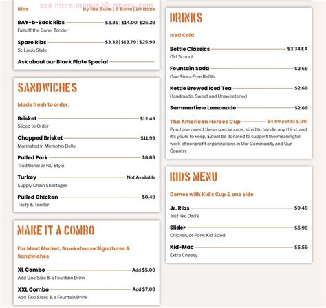 Online Menu of MISSION BBQ Restaurant, Hamilton Township, New Jersey ...