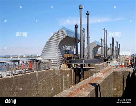 Sluice Gates To Control Water Levels In Cardiff Bay At The Barrage