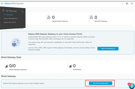 Cisco Spaces Iot Service Configuration Guide Wired Switch As A