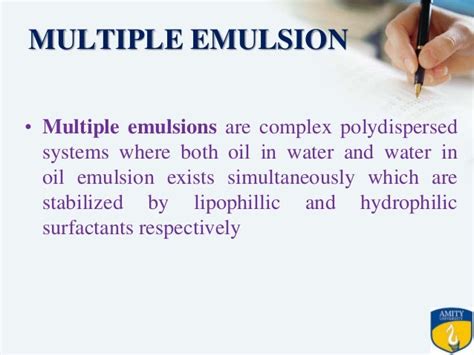 Disperse System : Emulsion