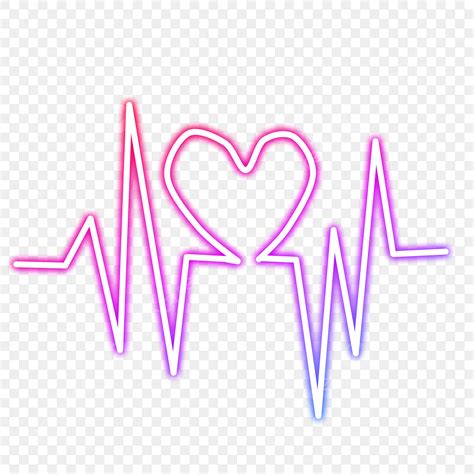 Neon Heart Beat Png Transparent Heart Beat Neon Light Pink Red Blue