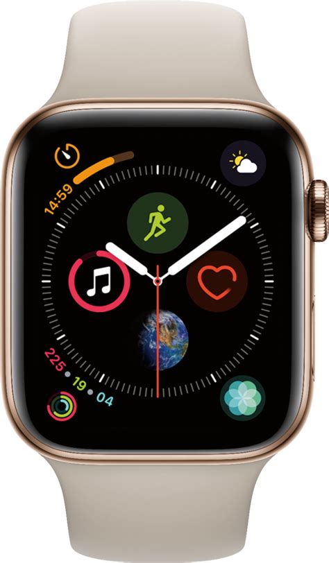 Best Buy: Apple Watch Series 4 (GPS + Cellular) 44mm Gold Stainless ...