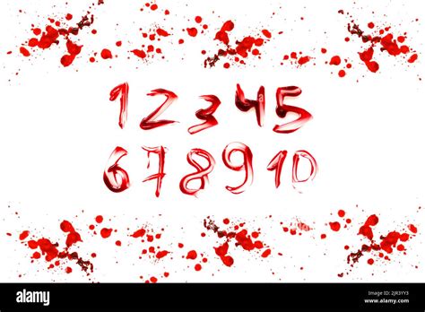 Bloody Numbers Cut Out Stock Images And Pictures Alamy