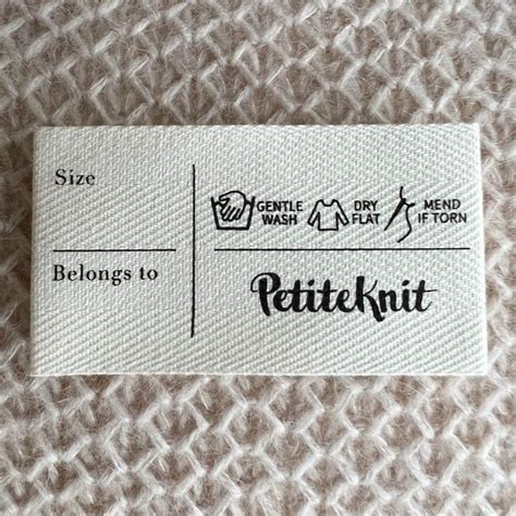 Care Label By Petite Knit Etiquetas Etiquetas Bordadas Inspiração