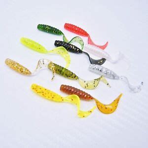 Curly Tail Grub Worm Mixtes Soft Plastics Lure Fishing Tackle Bait Jig