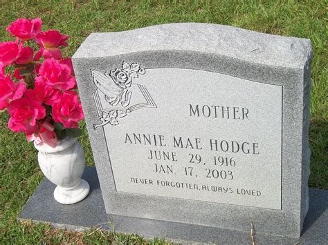 Annie Mae Hodge 1916 2003 Find A Grave Memorial