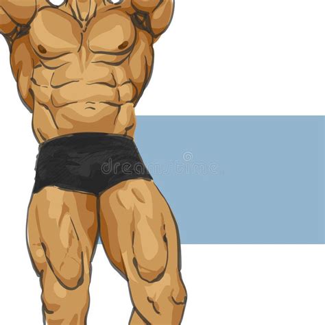 Bodybuilder S Step By Step Transformation Stock Illustration