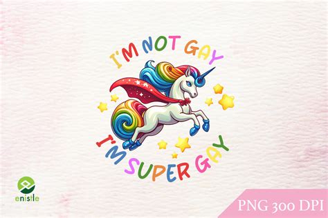 Unicorn Super Gay Pride LGBT PNG Graphic By Enistle Creative Fabrica