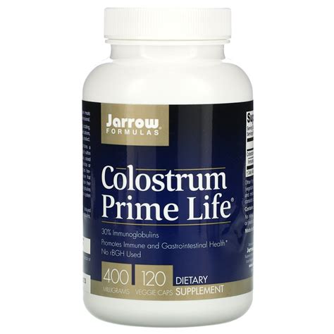 Молозиво, колострум, Colostrum, Jarrow Formulas, 500 мг, 120 капсул ...