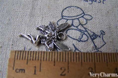 Pcs Antique Silver Naked Fairy Charms Size X Mm A Etsy