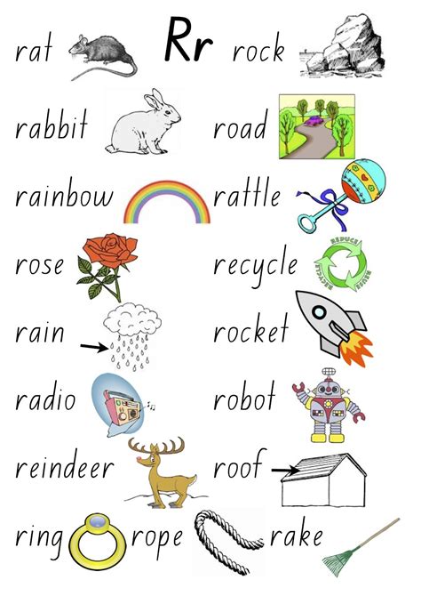 Activities That Start With The Letter R