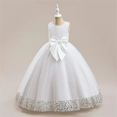 Robe De Princesse C R Monie Fille Longue Paillette Sans Manches Robe