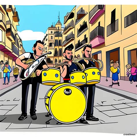 , Cartoon, de siete personas enanas de altura, tocando la trompeta, el
