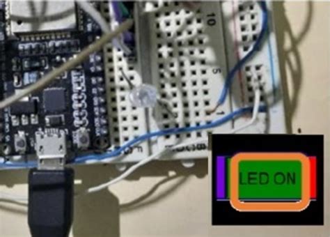 Cambio de estado del botón LEDOFF a LEDON, se apaga el led del sistema ...