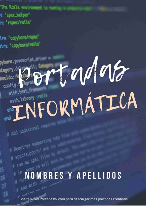 Portadas De Inform Tica Portadas Para Word