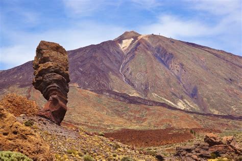 Finger Of God Rock At Volcano Teide In Tenerife Island Canary Stock