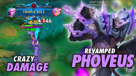 Gameplay Revamped Phoveus Crazy Damage Advance Server MLBB YouTube