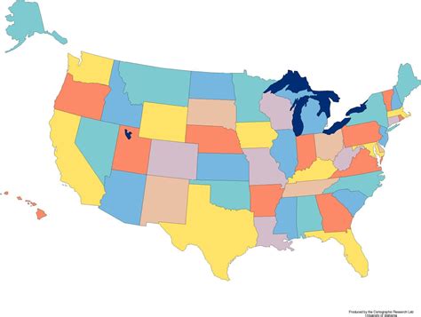 Unlabeled Map Of United States