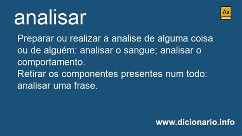 Como Se Escreve Analisar - Significado de Analisarmos