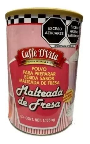 Polvo Para Malteada Caffe D Vita Fresa Kg Env O Gratis