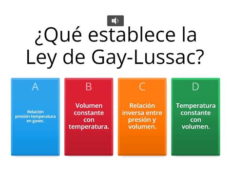 Ley De Gay Lussac Quiz