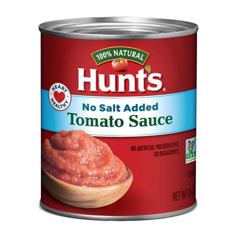 Hunt S Tomato Sauce No Salt Added 8 Oz Can