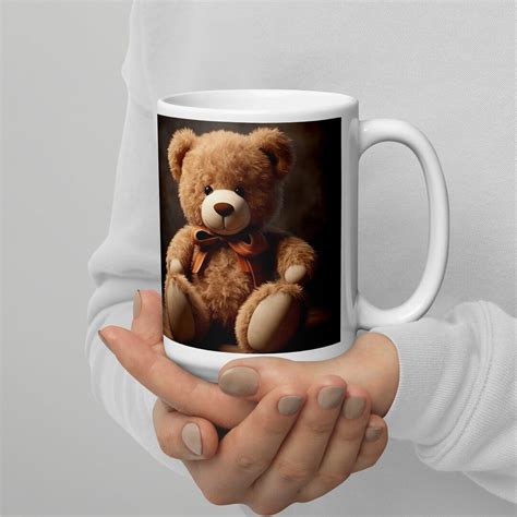 Teddy Bear Bear Mug Teddy Bear Mug 15oz Free Shipping Etsy