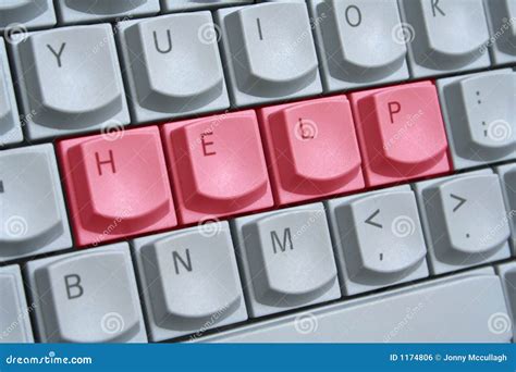 Keyboard Help Key Button Stock Photo 17475066