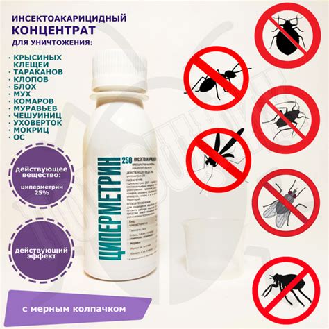 Циперметрин 250. 100 мл. Концентрат для уничтожения тараканов клопов ...