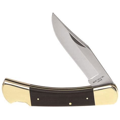 Klein Tools 3-3/8 in. Stainless-Steel Sharp Point Blade Sportsman Knife ...