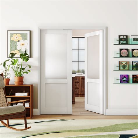 CHIC MODE French Interior Door - Half Lite Frosted Glass Pantry Door