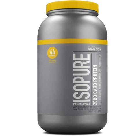 Isopure Zero Carb Protein Powder Banana Cream 25g Protein 3 Lb