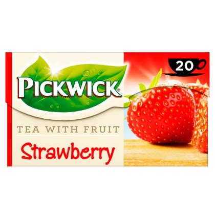 Pickwick Thee Aardbei Pak 20 Theezakjes Dutchfoodexpress