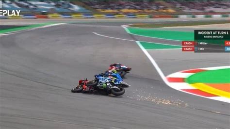 Motogp Portugal Misi Joan Mir Naik Podium Hancur Terseret Crash Jack