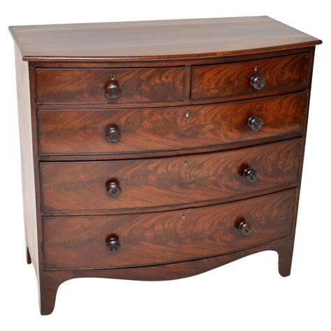 Antique Georgian Bow Front Chest Of Drawers At 1stdibs