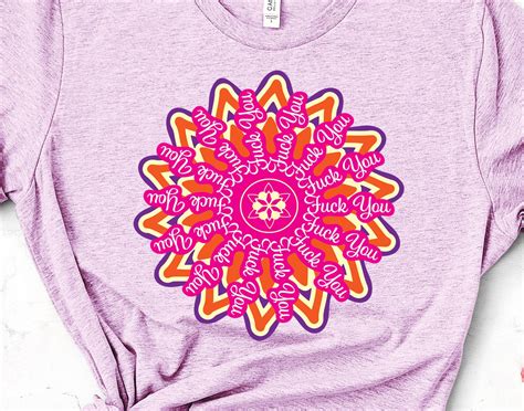 Fuck You Mandala SVG Uncensored Cut File Etsy