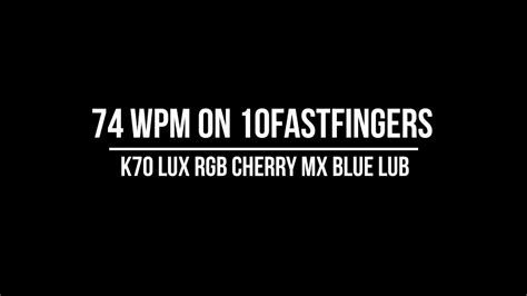 74 Wpm On 10fastfingers French Youtube