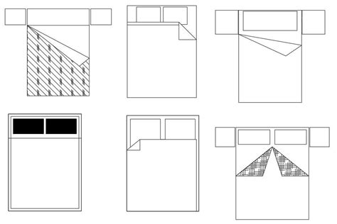 Six Varieties Of Bed Block Design Drawing Blocks Are Given In This