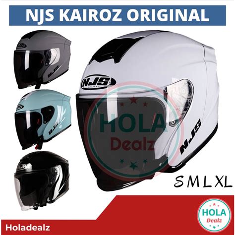 Jual Helm Njs Kairoz Putih Njs Kairoz White Black Doff Kairoz Grey