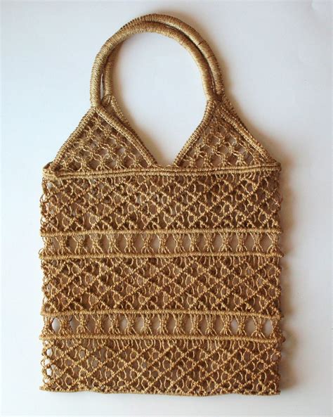 Vintage Macrame Tote Bag