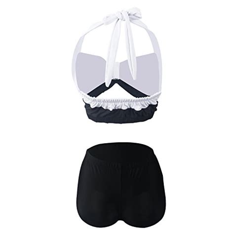 ᐅ Gigileer Vintage er Damen Badeanzug Bademode Bikini Set Hohe Taillen Neckholder