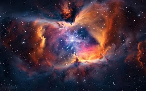 Majestic Cosmic Nebula Premium Ai Generated Image