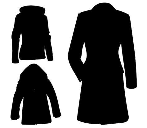 Premium Vector | Isolated silhouette jacket coat