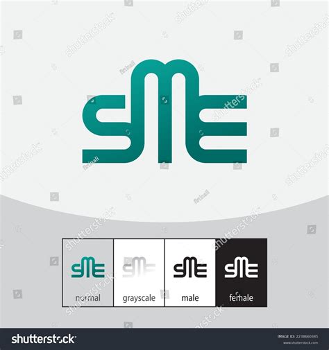 Sme Letter Logo Ligatures Vector Stock Vector (Royalty Free) 2238660345