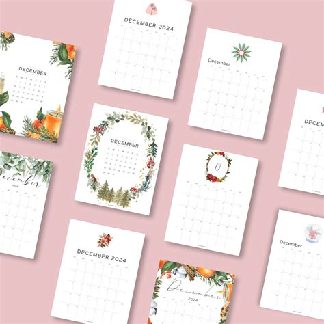 Cute December Calendar Free Monthly Printables Anjahome