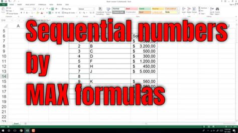 How To Create Sequential Numbering In Excel Printable Online